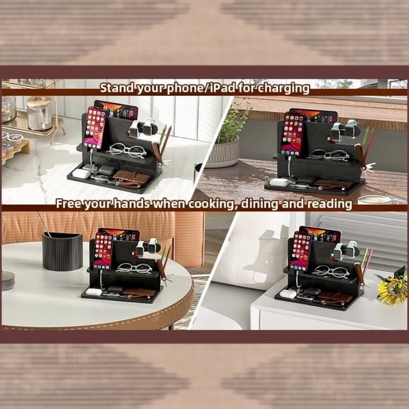 NWT Bamboo Organizer for Phone/iPad/Tablet/Personal Items - Picture 5 of 12